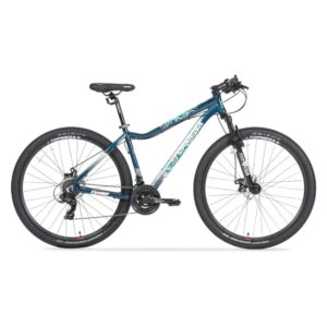 Bicicleta MTB Topmega Flamingo Aluminio R29 21V Shimano Azul/Blanco/VerdeTalle M