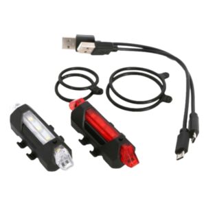 Kit De Luces Led Rapid Delantera Y Trasera Recargable USB
