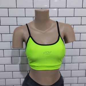 Top Deportivo Coach Argentina Amarillo Fluor Negro Talle M