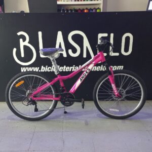 Bicicleta MTB Andes Rodado 24 De Aluminio Color Fucsia Blanco